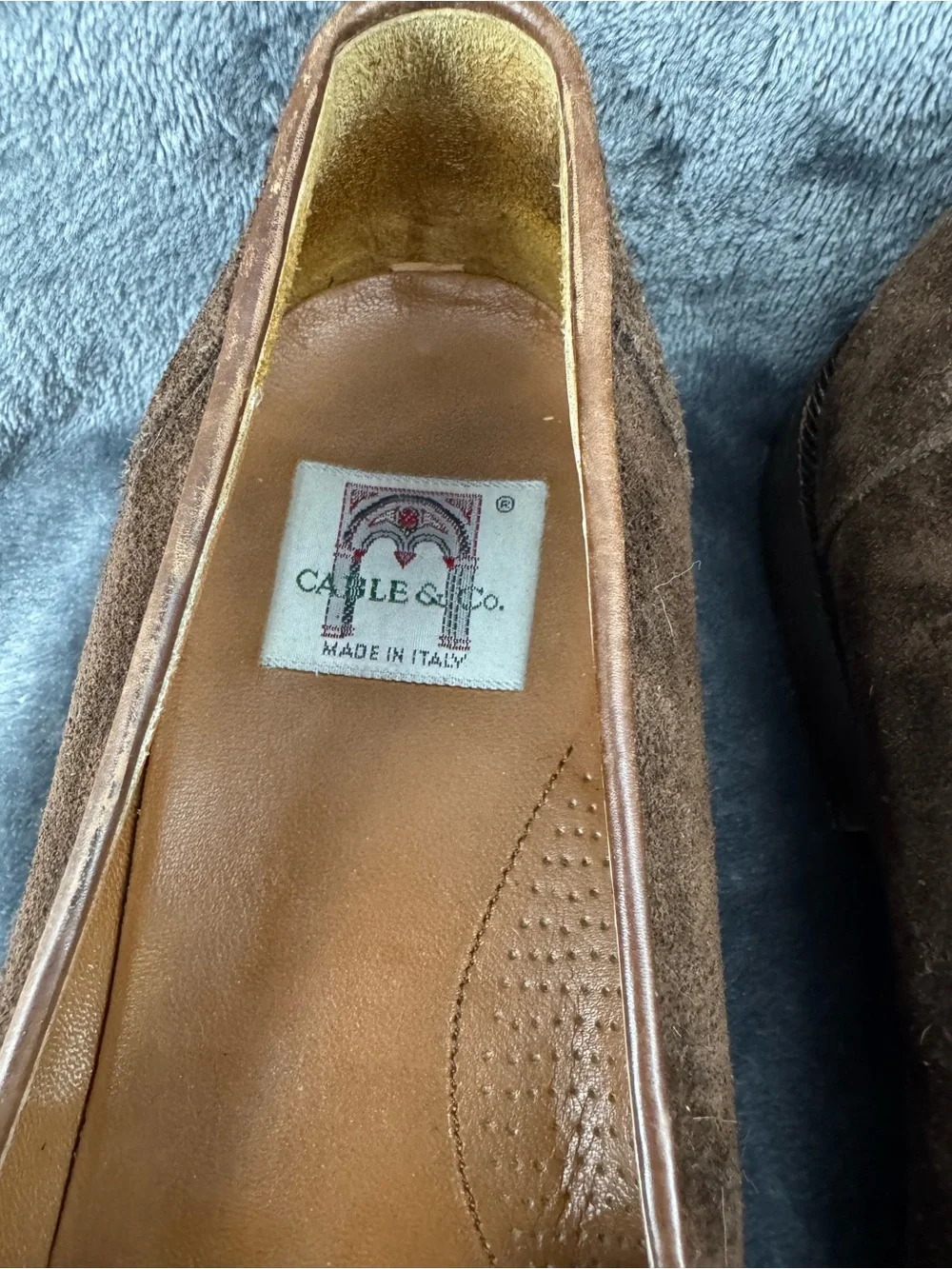 Men's Cable & Co. Brown Suede Italian Tassel Loafers Size 10.5 10 1/2